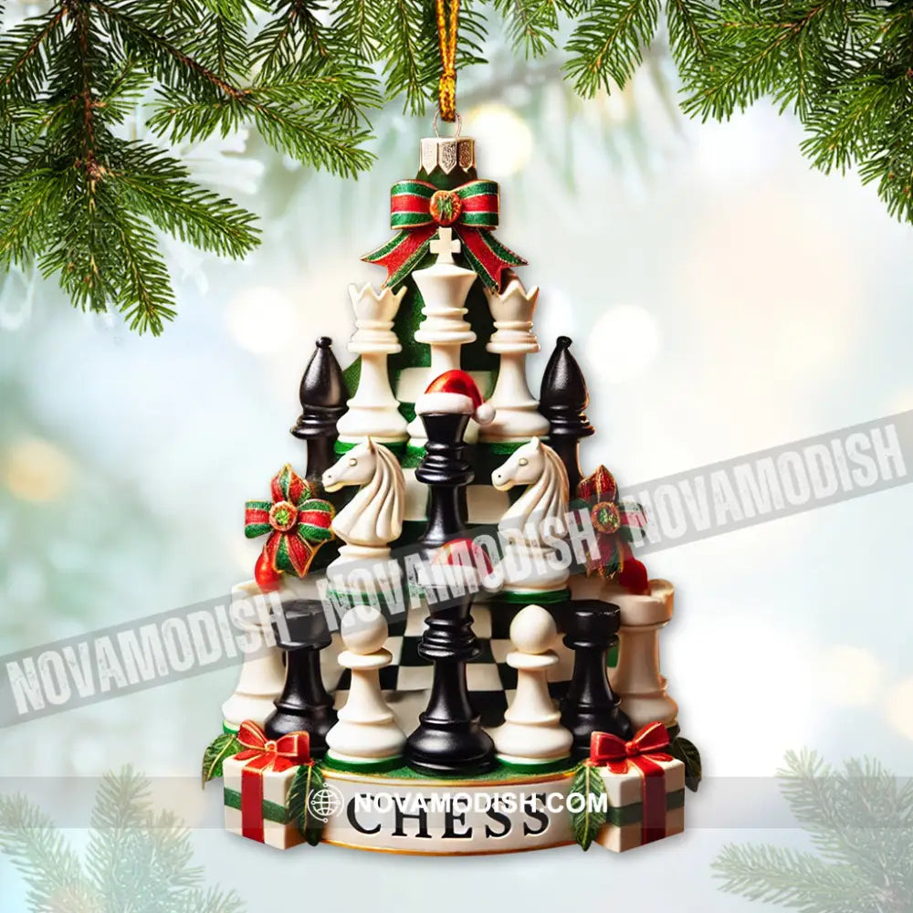 Custom Ornament Chess Tree Christmas Decor