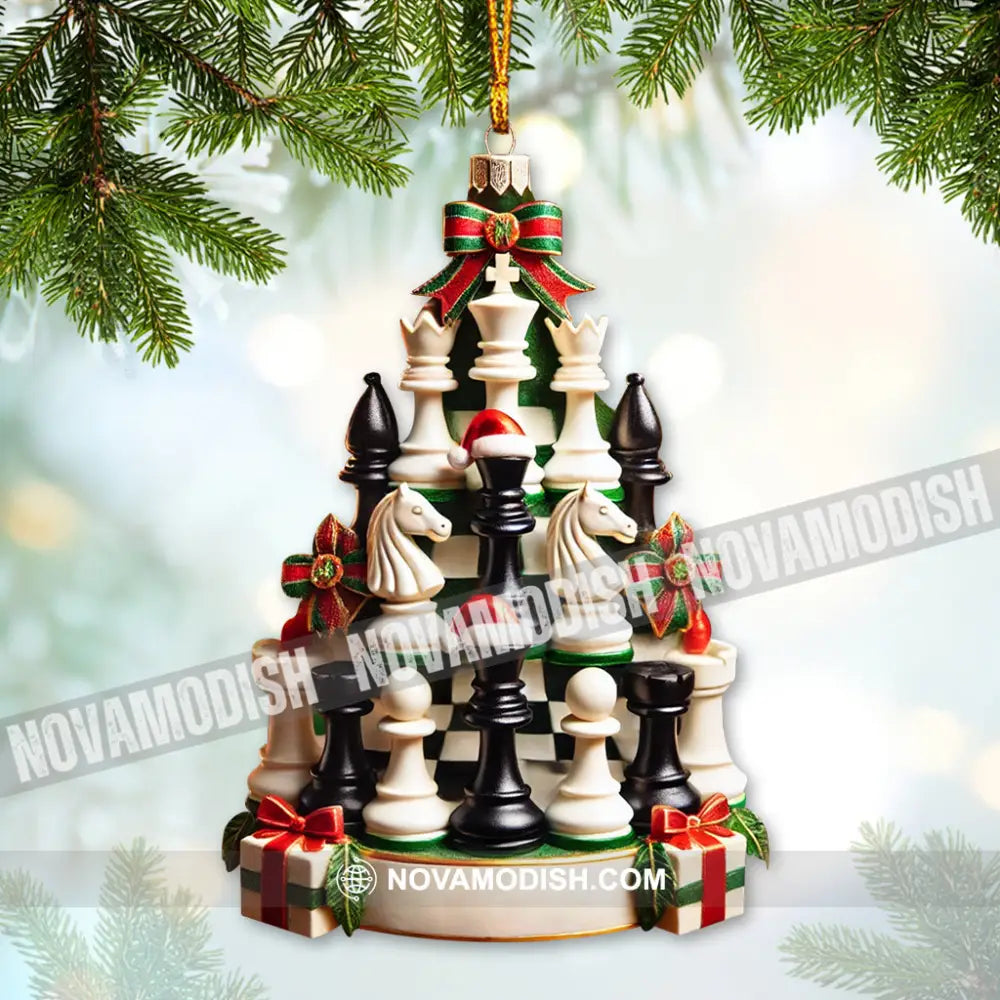 Custom Ornament Chess Tree Christmas Decor