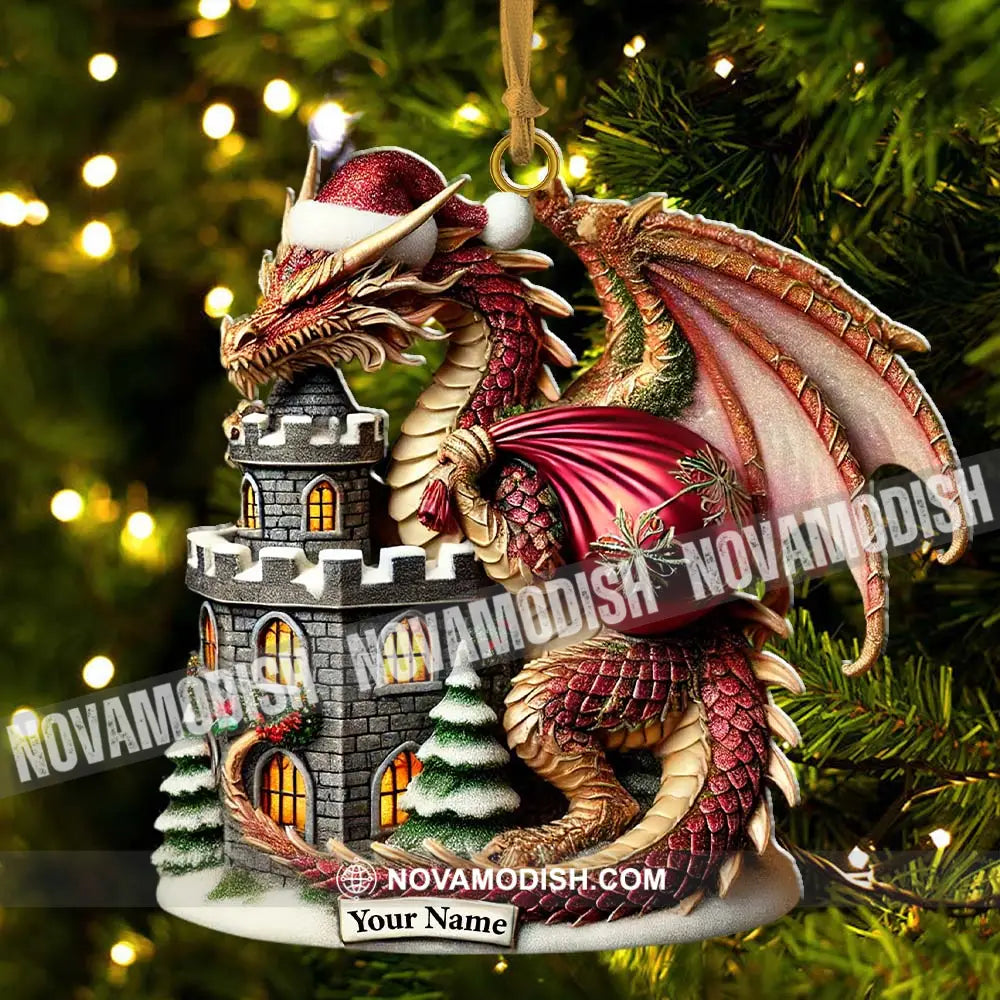 Custom Ornament Dragon Castle Christmas Decor