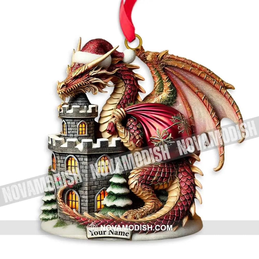 Custom Ornament Dragon Castle Christmas Decor