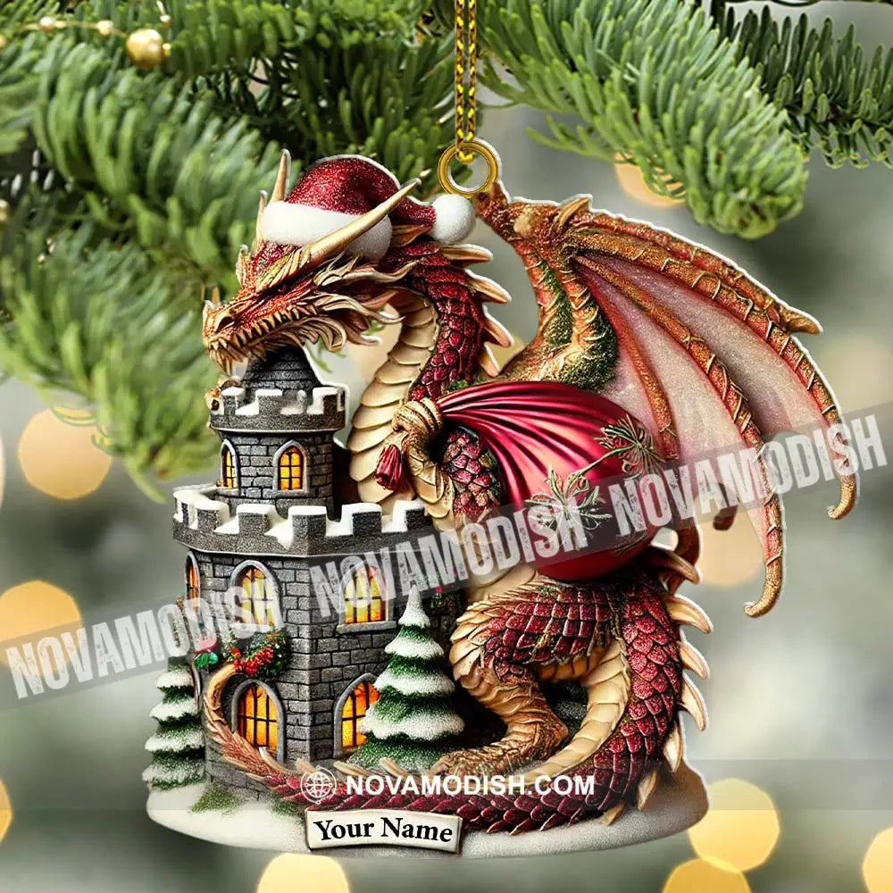 Custom Ornament Dragon Castle Christmas Decor