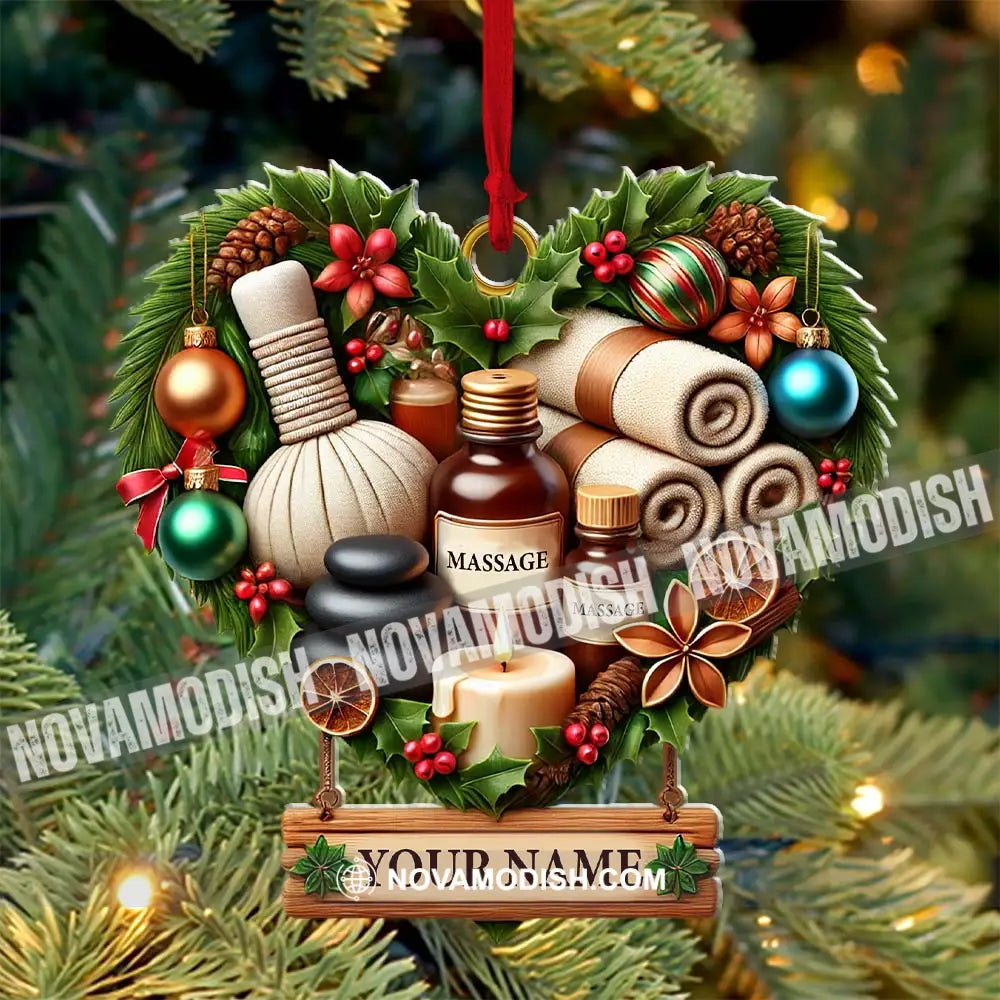 Custom Ornament Heart Of Massage Christmas Decor