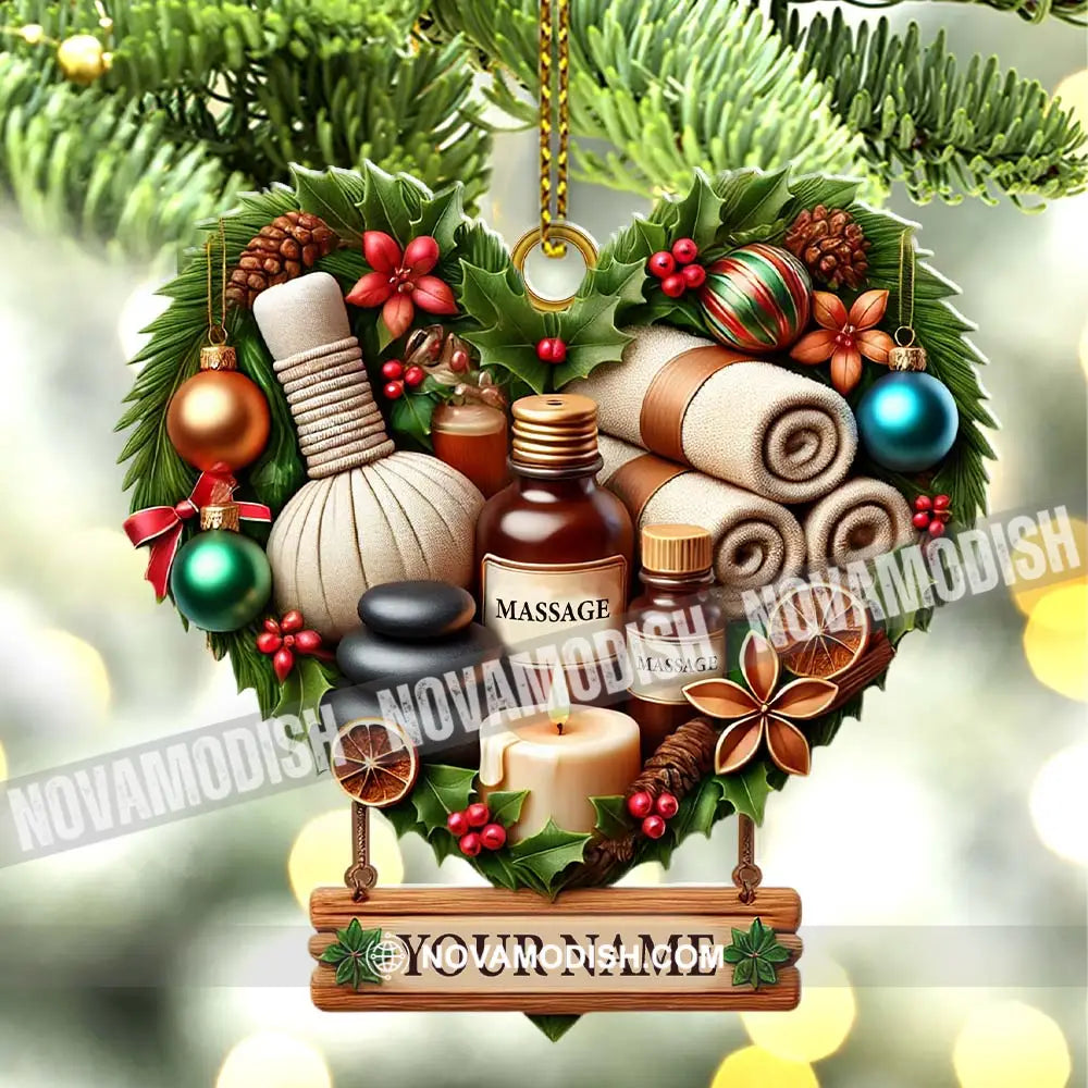 Custom Ornament Heart Of Massage Christmas Decor