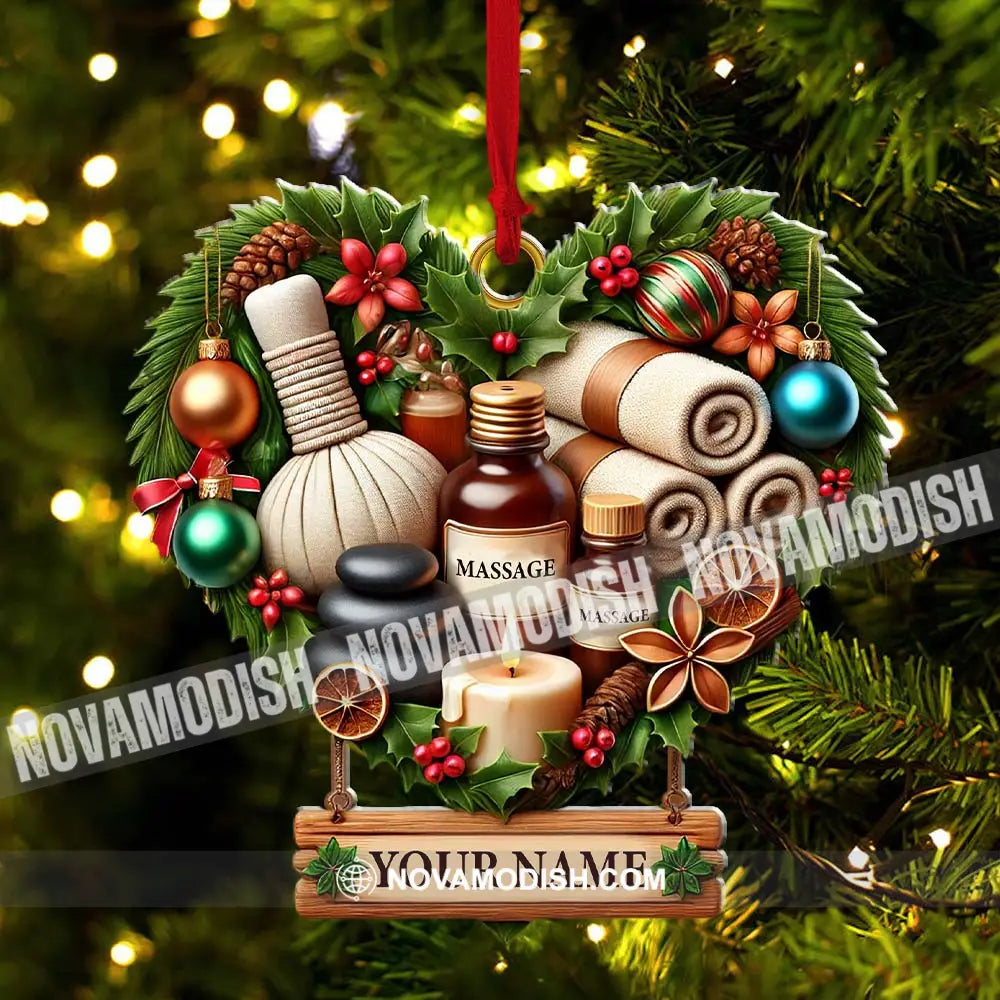 Custom Ornament Heart Of Massage Christmas Decor