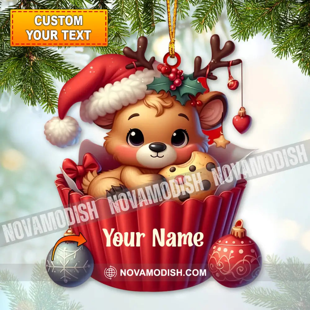 Custom Ornament Little Deer Christmas Decor 3.54’’ / 1