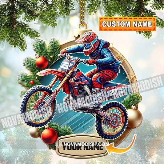 Custom Ornament Motocross Christmas Decor 3.54’’ / 1