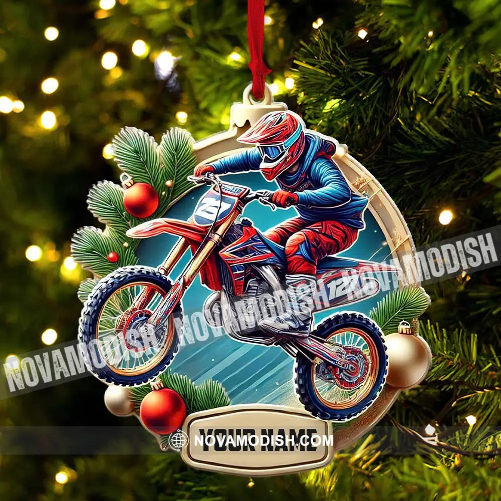 Custom Ornament Motocross Christmas Decor