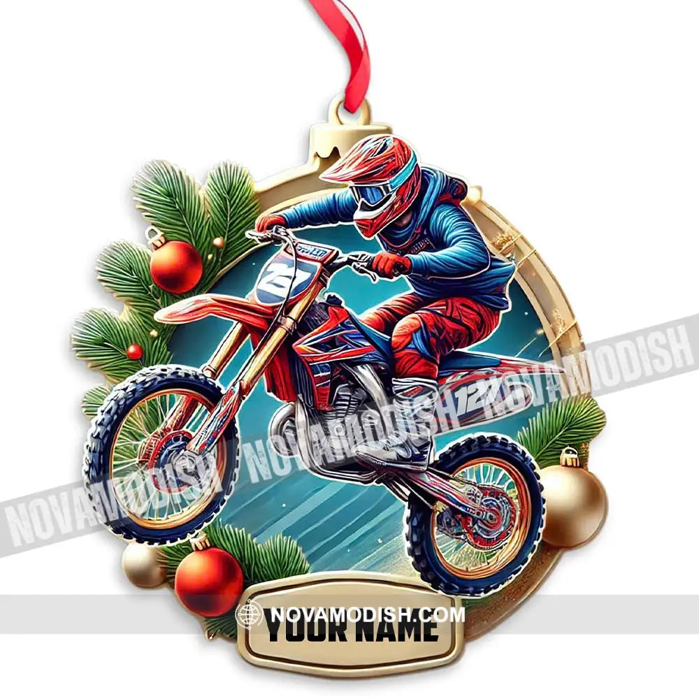 Custom Ornament Motocross Christmas Decor