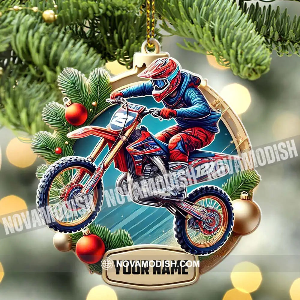 Custom Ornament Motocross Christmas Decor