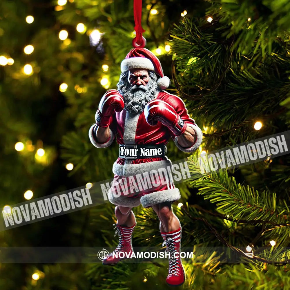 Custom Ornament Santa Boxing Christmas Decor