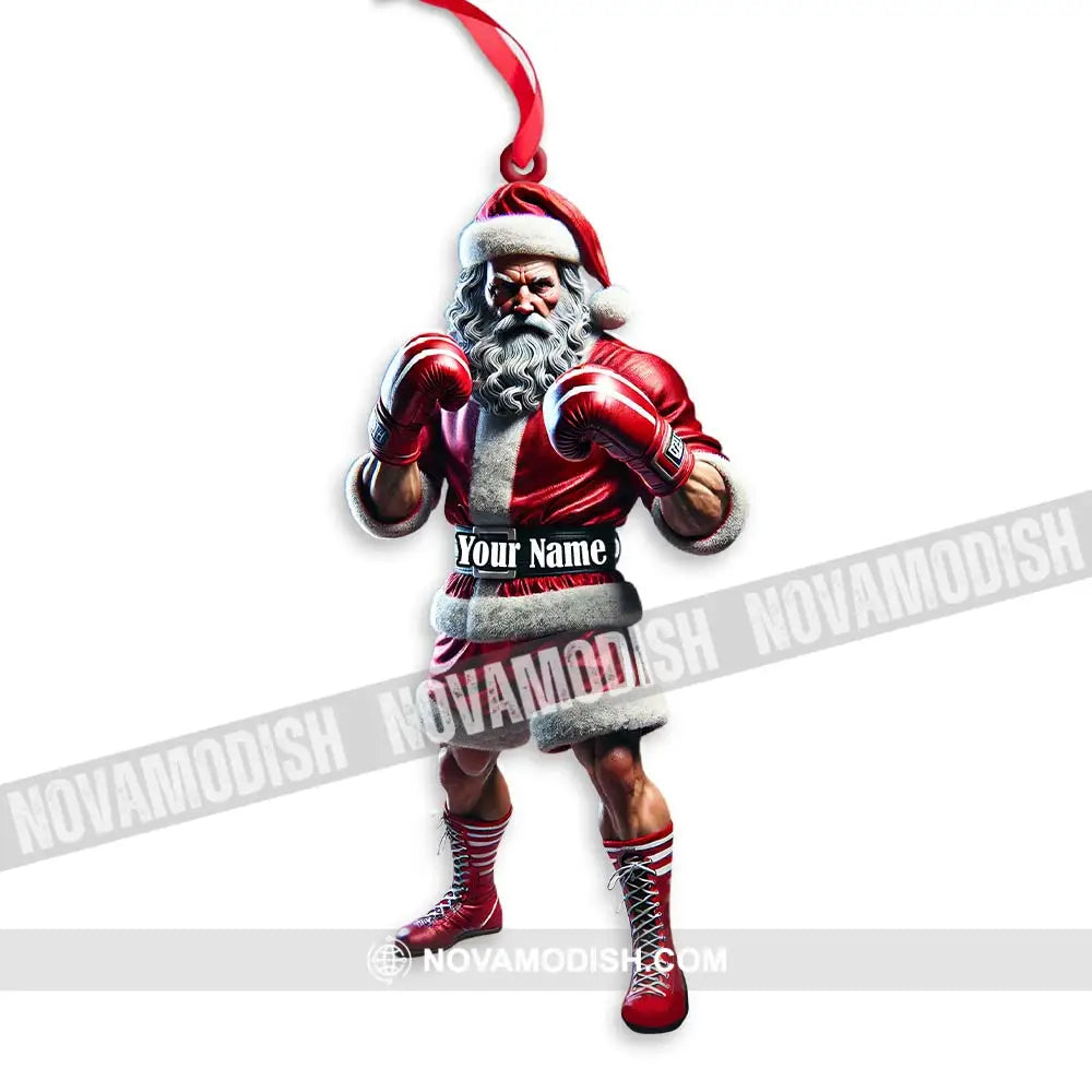 Custom Ornament Santa Boxing Christmas Decor