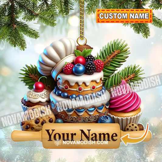 Custom Ornament Sweet Cakes Christmas Decor 3.54’’ / 1