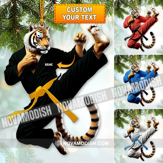 Custom Ornament Tiger Kung Fu Christmas Decor 3.54’’ / 1