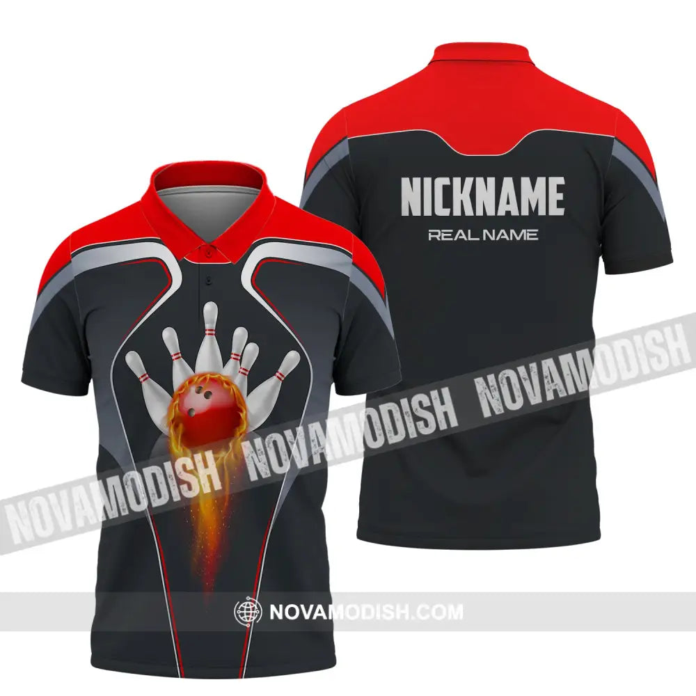 Custom Unisex Polo Shirt Bowling T-Shirt Strike For Lovers / S