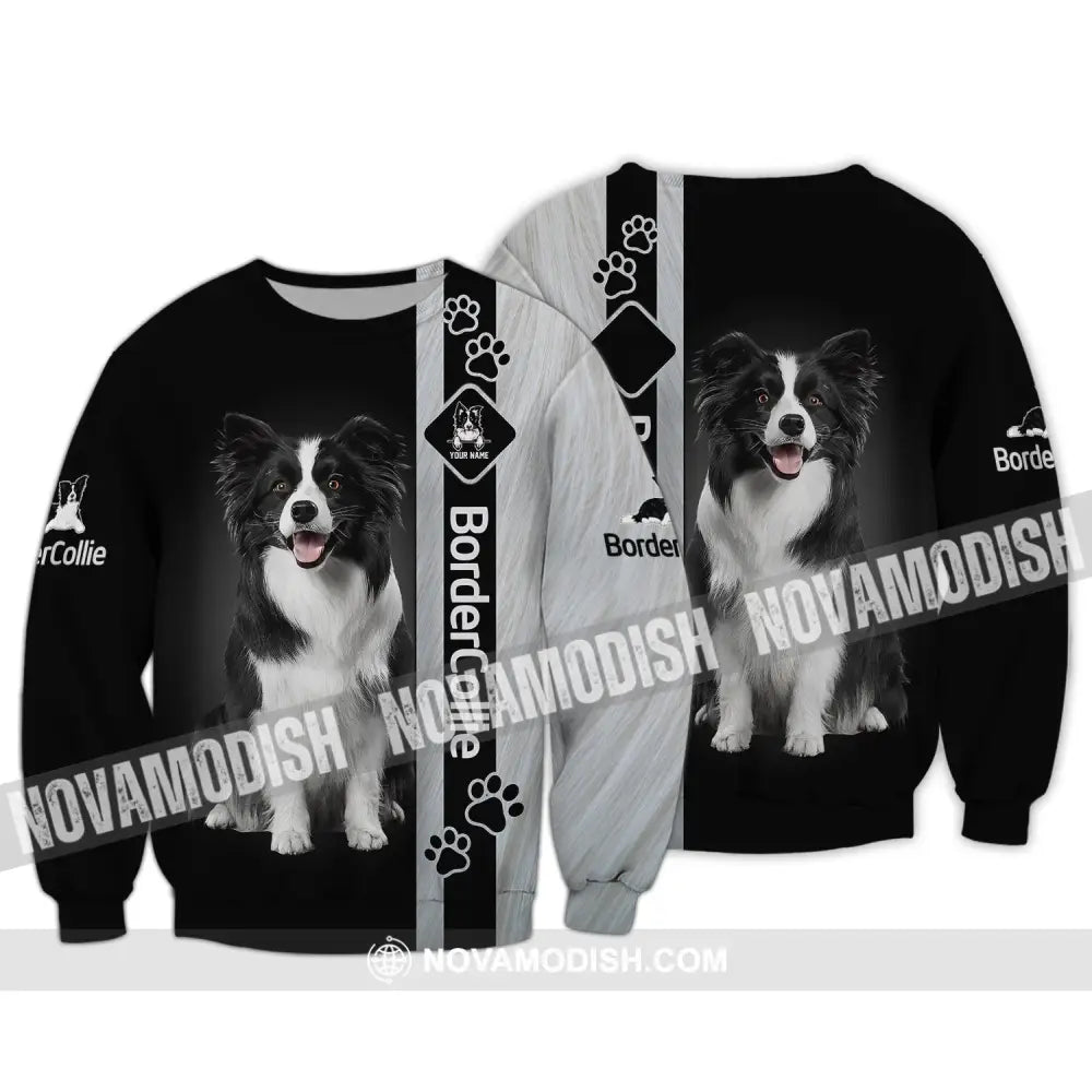 Custom Unisex Shirt Border Collie T-Shirt For Pet Lovers Long Sleeve / S