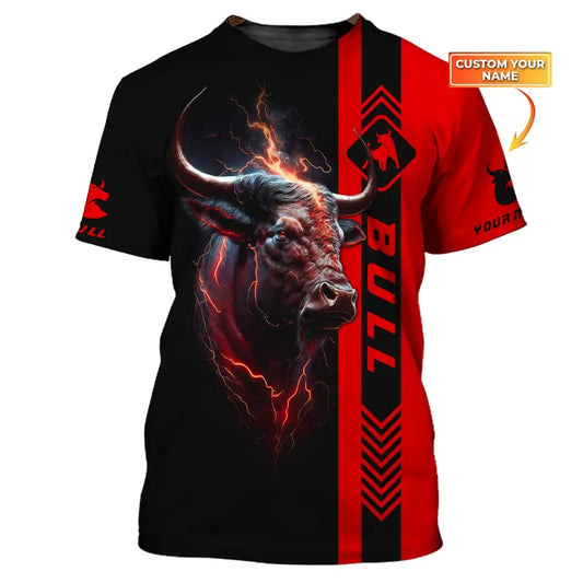 Custom Unisex Shirt Bull T-Shirt For Lovers / S