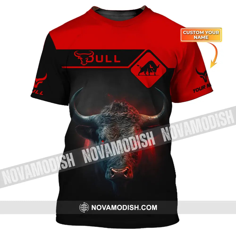 Custom Unisex Shirt Bull T-Shirt For Lovers / S