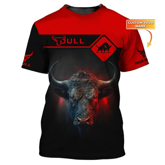 Custom Unisex Shirt Bull T-Shirt For Lovers / S