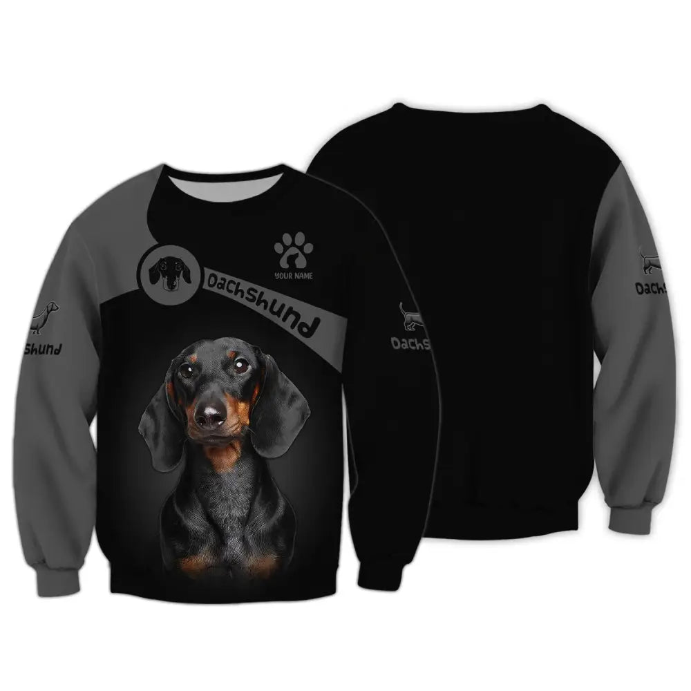 Custom Unisex Shirt Dachshund T-Shirt For Pet Lovers Long Sleeve / S