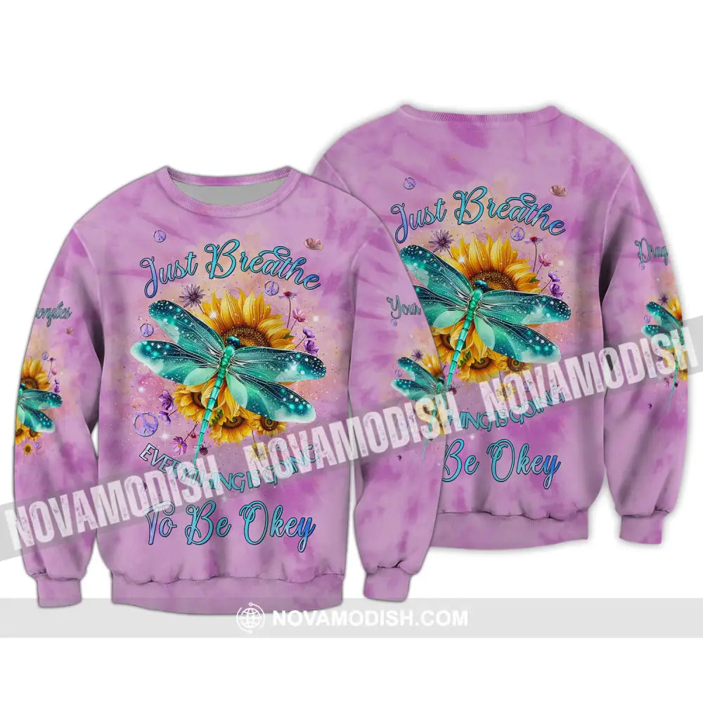 Custom Unisex Shirt Dragonflies Love And Peace In Loving Memory Apparel Long Sleeve / S T-Shirt