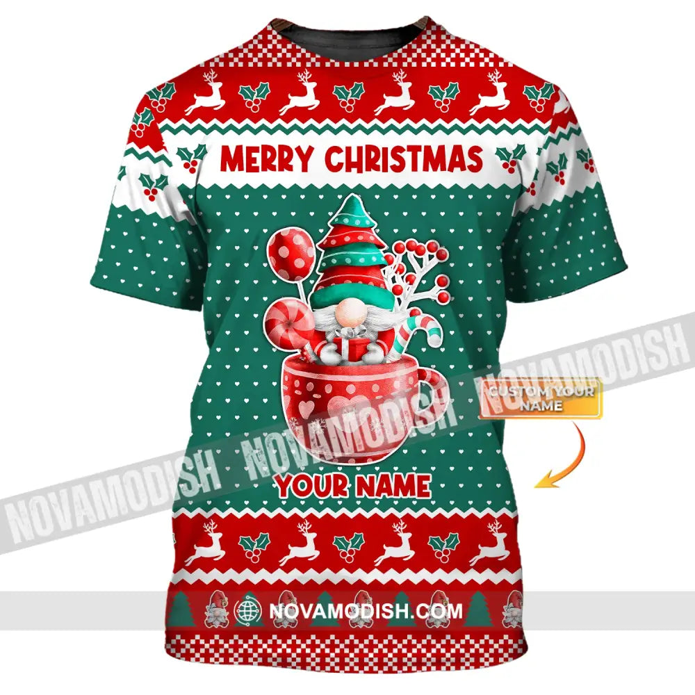 Custom Unisex Shirt Gnome Christmas T-Shirt Hoodie For / S