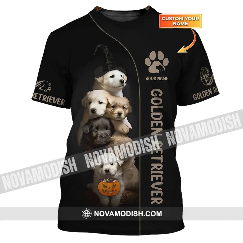 Custom Unisex Shirt Golden Retriever Halloween T-Shirt Hoodie Pet / S