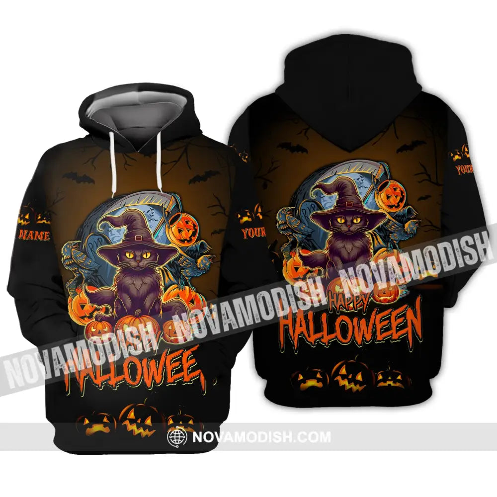 Custom Unisex Shirt Halloween T-Shirt Hoodie For Zipper / S