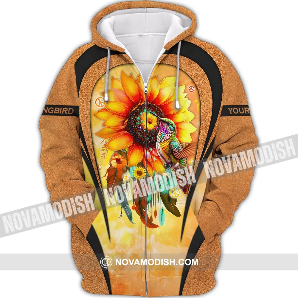 Custom Unisex Shirt Hippie Life Sunflower Whisper Words Of Wisdom Zipper Hoodie / S T-Shirt