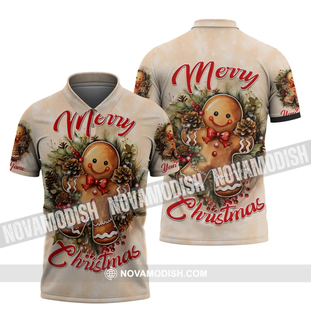 Custom Unisex Shirt Merry Christmas Ginger Hoodie For Polo / S T-Shirt