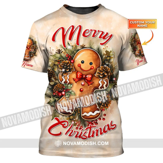 Custom Unisex Shirt Merry Christmas Ginger Hoodie For T-Shirt / S