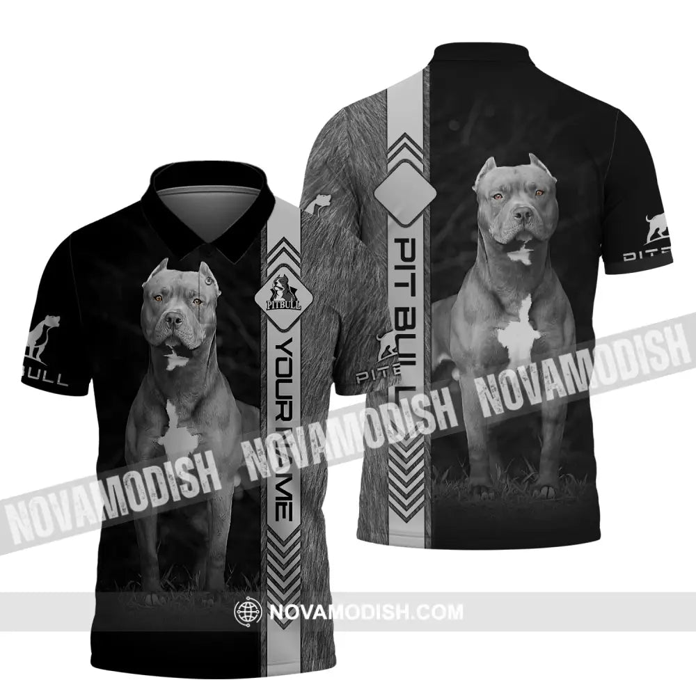 Custom Unisex Shirt Pit Bull T-Shirt For Pet Lovers Polo / S