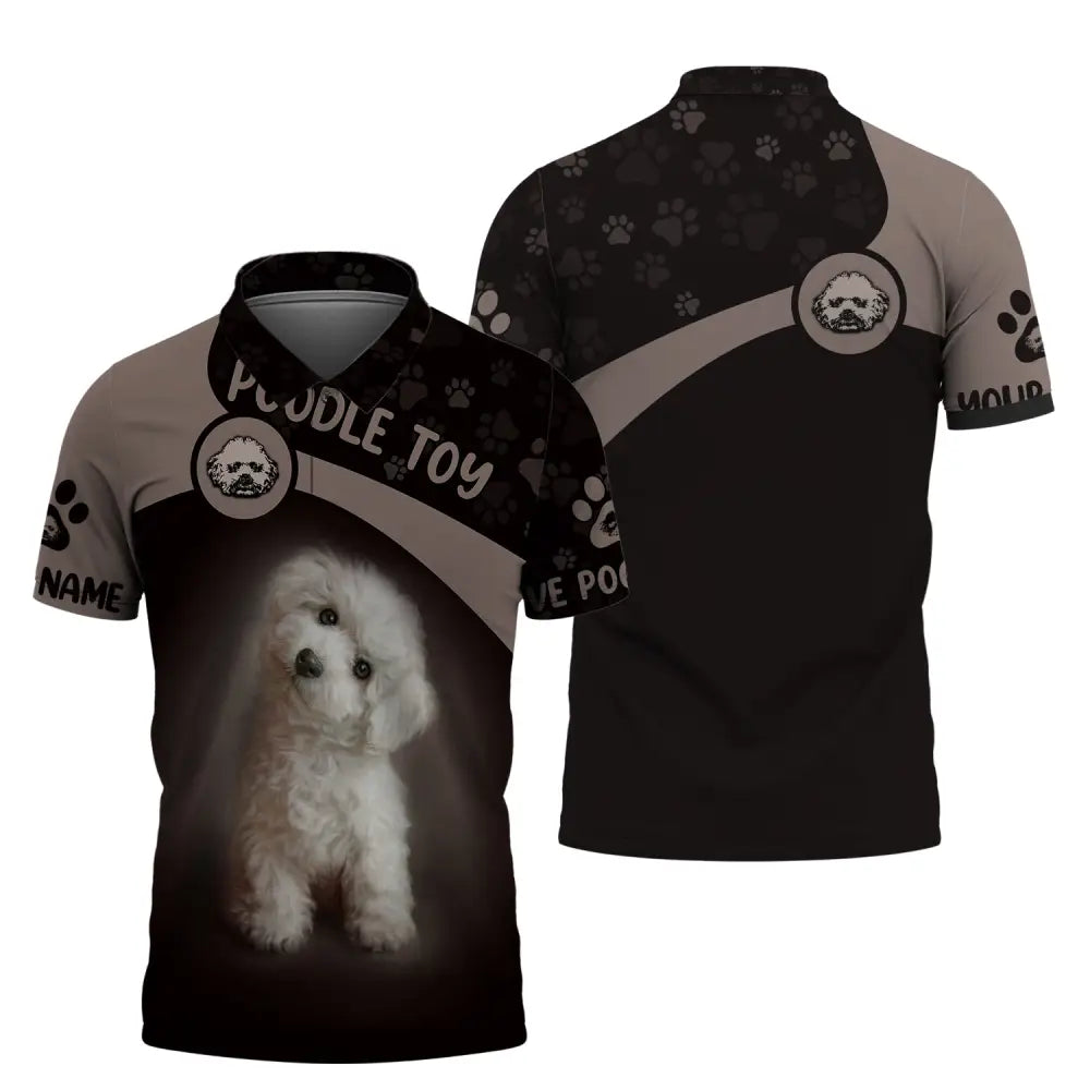 Custom Unisex Shirt Poodle Toy T-Shirt For Pet Lovers Polo / S