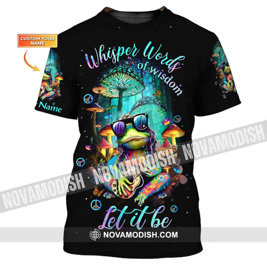 Custom Unisex Shirt Whisper Words Of Wisdom Let It Be Frog T-Shirt / S