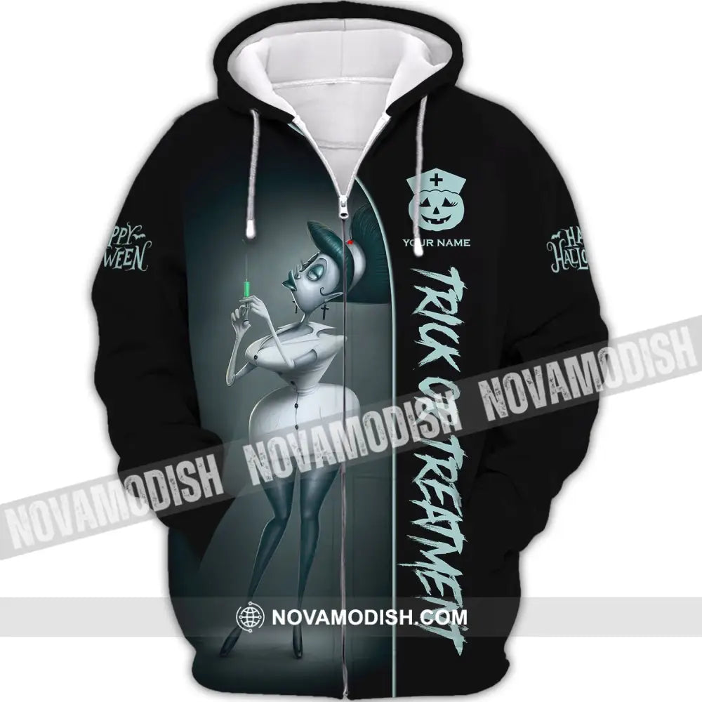 Custom Woman Shirt Nurse Halloween T-Shirt Hoodie For