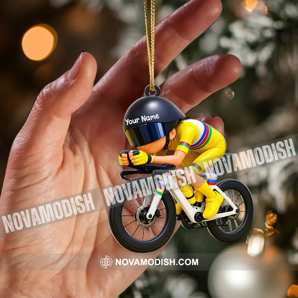 Cycling Home Decor Christmas Ornament Personalized Ornament - Ornament