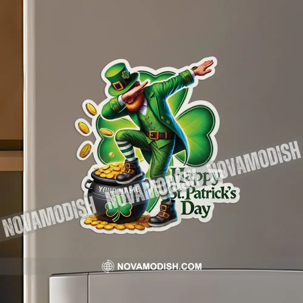 Dab Happy St.patrick’s Day Fridge Magnet - Personalized 3.54’’ / 1 Piece