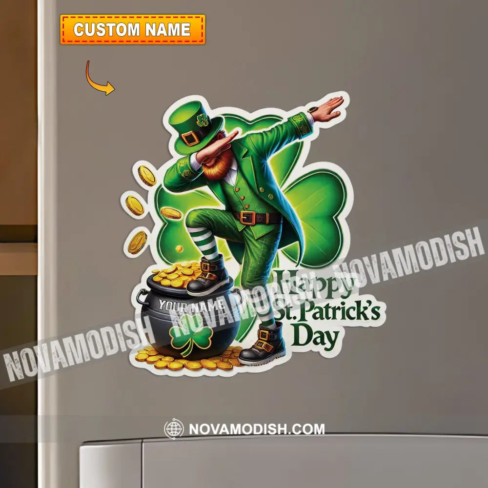 Dab Happy St.patrick’s Day Fridge Magnet - Personalized