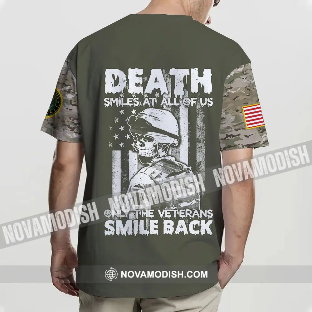 Death Smiles At All Of Us - Only The Veterans Smile Back Customized U.s. Veteran Polo Shirt Gift