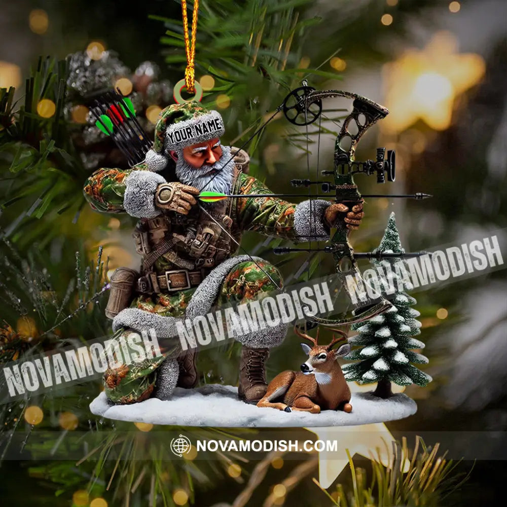 Deer Hunter Christmas Ornament Personalized