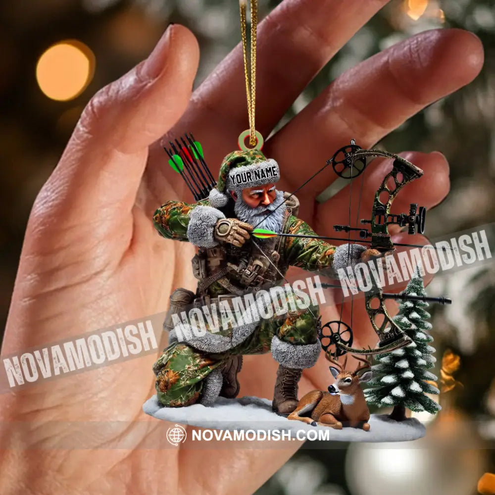 Deer Hunter Christmas Ornament Personalized