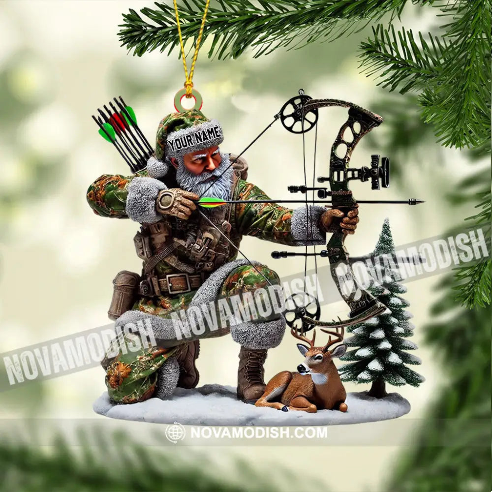 Deer Hunter Christmas Ornament Personalized