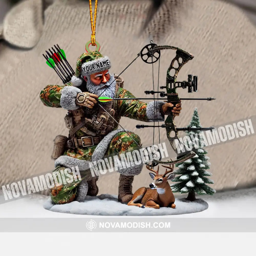 Deer Hunter Christmas Ornament Personalized