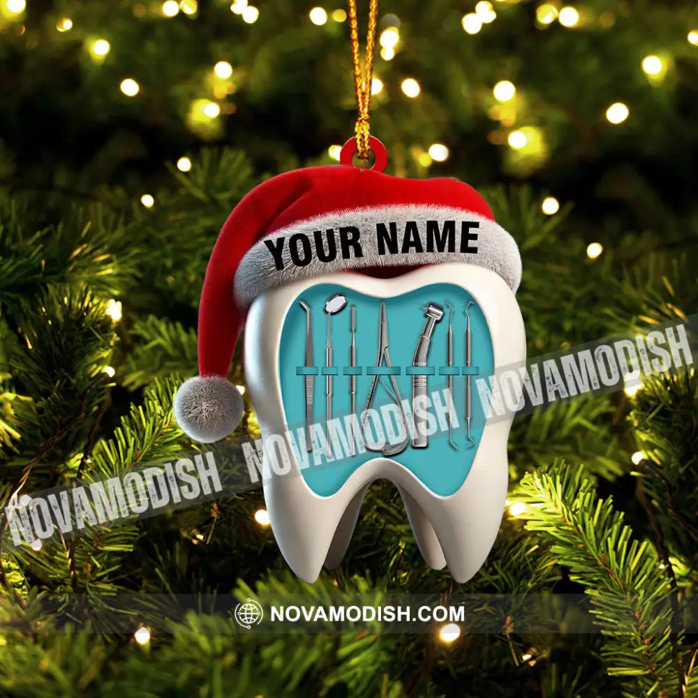 Dentist Christmas Home Decor Ornament Personalized