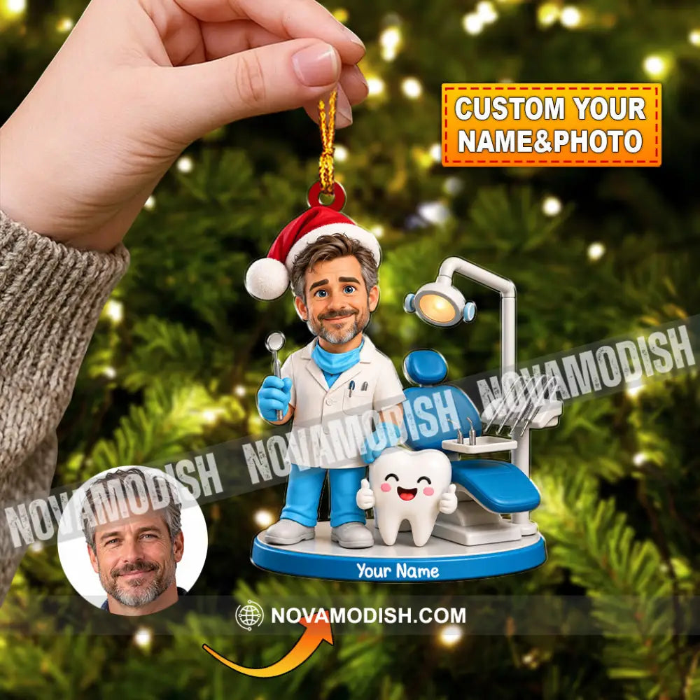 Dentist Home Decor Christmas Ornament Personalized Ornament - 3.54’’ / 1 Ornament - Ornament
