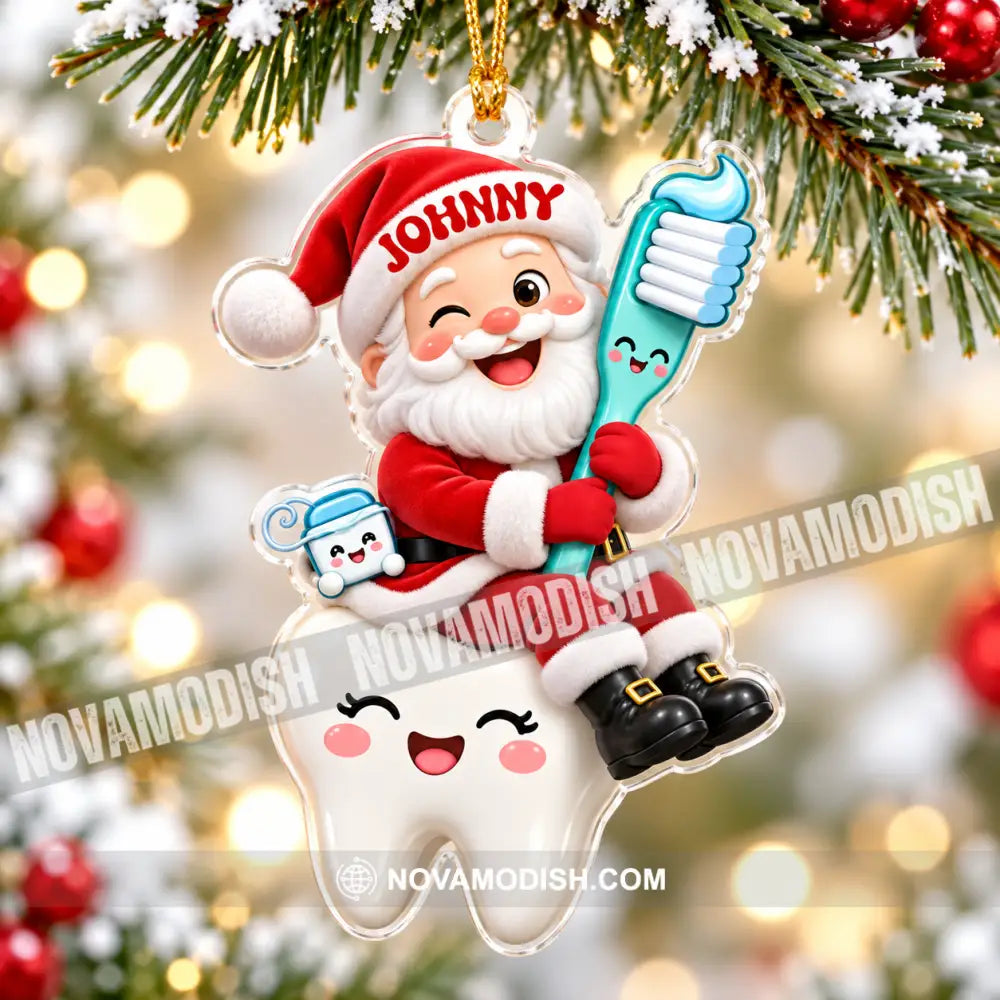 Dentist Santa Home Decor Christmas Ornament Personalized Ornament - Ornament