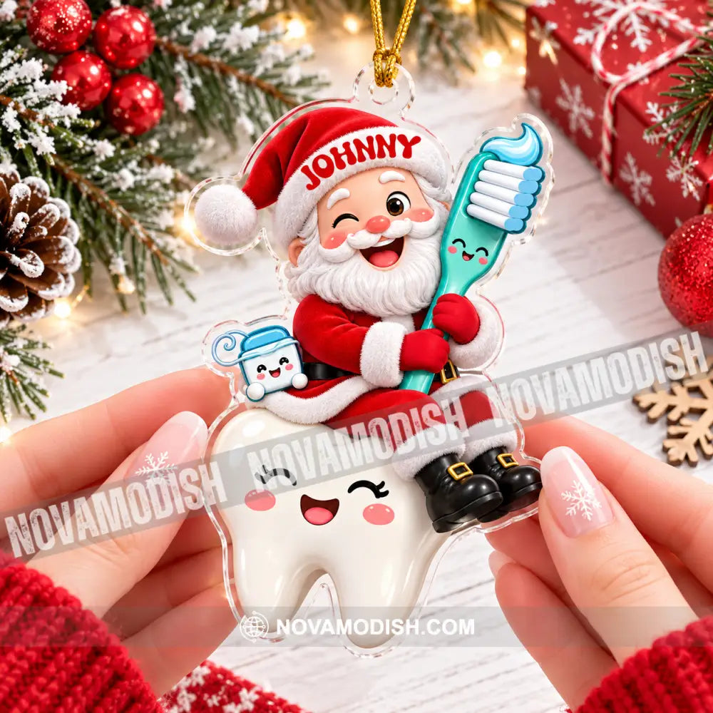 Dentist Santa Home Decor Christmas Ornament Personalized Ornament - Ornament