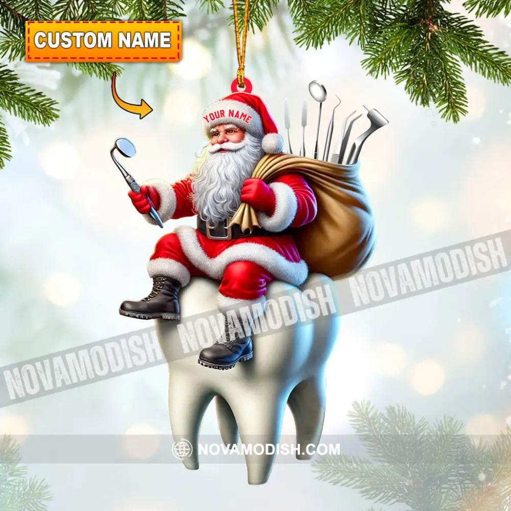 Dentist Santa Home Decor Christmas Ornament Personalized 3.54’’ / 1