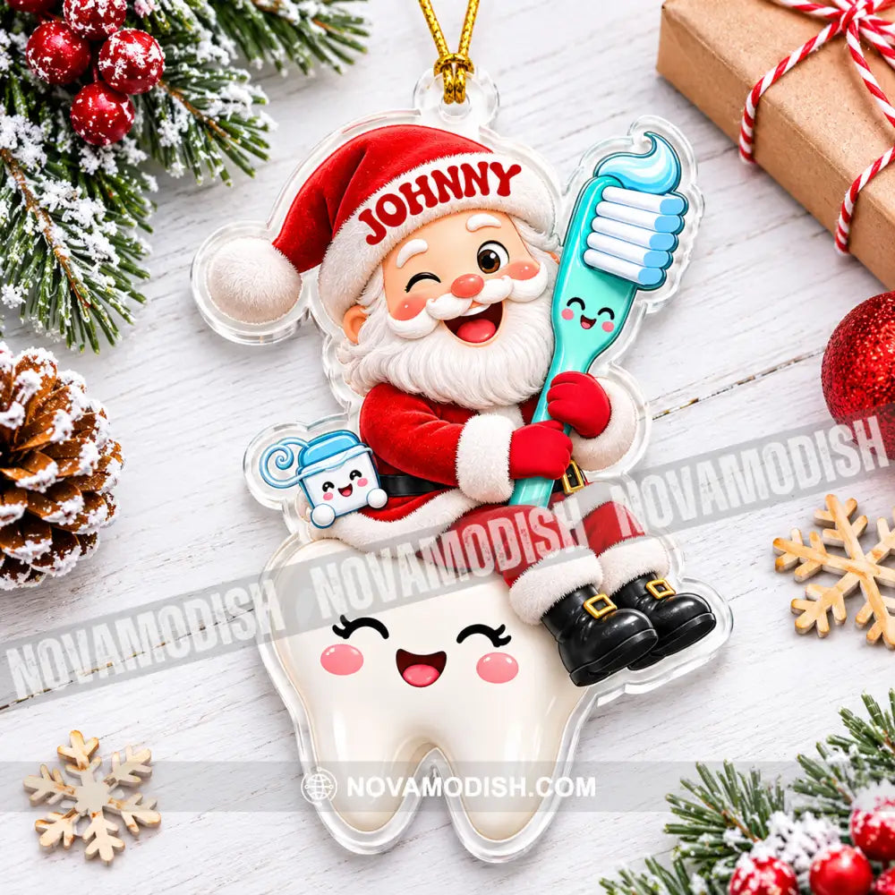 Dentist Santa Home Decor Christmas Ornament Personalized Ornament - Ornament