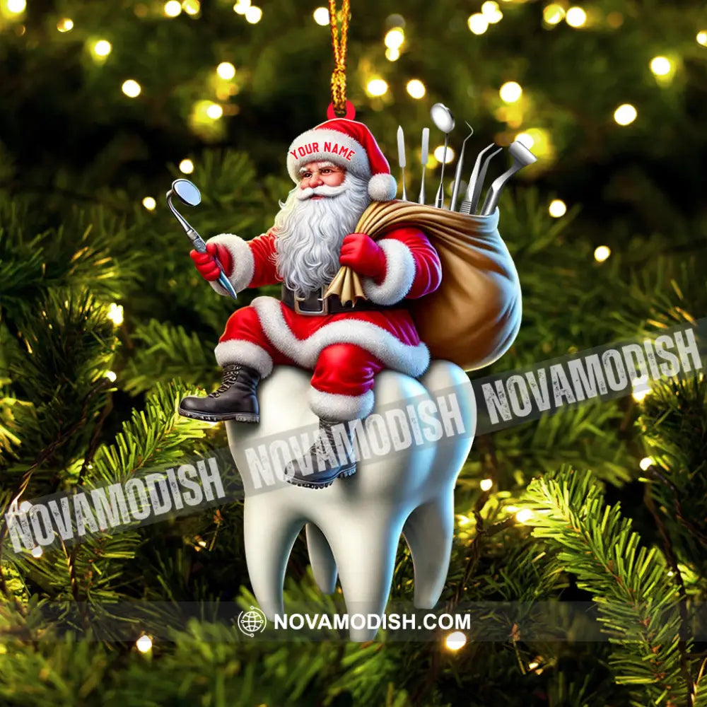 Dentist Santa Home Decor Christmas Ornament Personalized