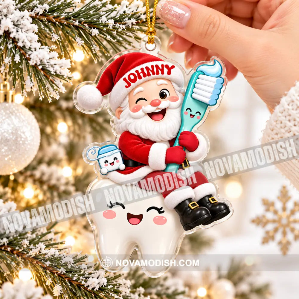 Dentist Santa Home Decor Christmas Ornament Personalized Ornament - Ornament